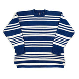 Vintage 90's GAP Heavy Striped Blue White Knit Sweater