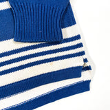 Vintage 90's GAP Heavy Striped Blue White Knit Sweater