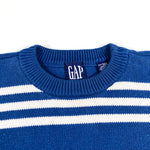 Vintage 90's GAP Heavy Striped Blue White Knit Sweater