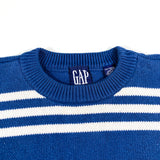 Vintage 90's GAP Heavy Striped Blue White Knit Sweater