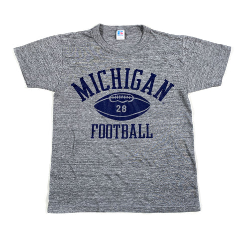 Vintage 80's Michigan State Football Tri-Blend Russell T-Shirt
