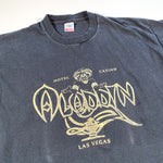 Vintage 90's Aladdin Hotel Casion Las Vegas Nevada Black T-Shirt