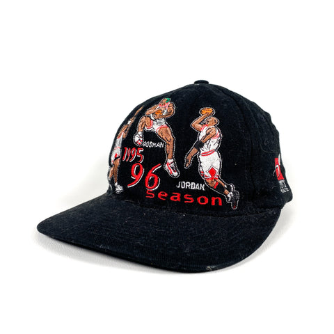 Vintage 1996 Chicago Bulls Pippen Rodman Jordan Hat