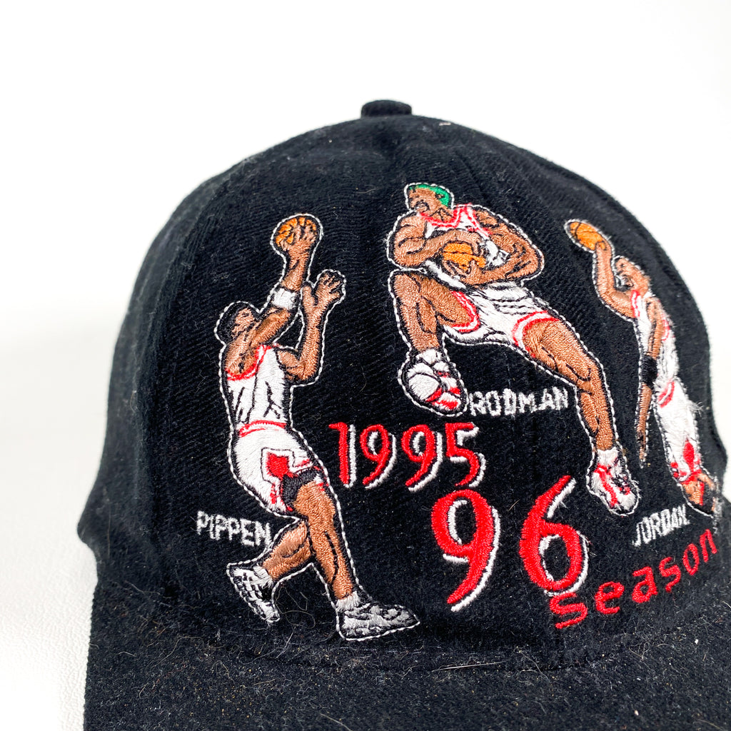  Black Chicago MJ Jordan Pippen 1996 Crew Neck