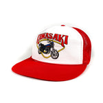 Vintage 80's Kawasaki Motorcycle Trucker Hat