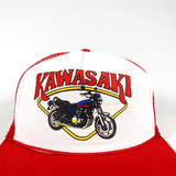 Vintage 80's Kawasaki Motorcycle Trucker Hat