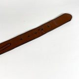 Vintage 80's Tooled Brown Leather USA Made Belt