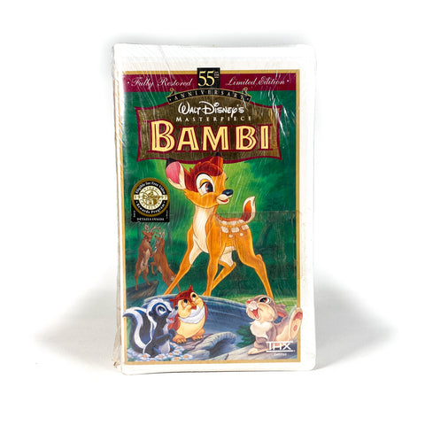 Vintage 90's Bambi Movie Sealed Clamshell VHS Tape
