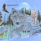 Vintage 1991 Washington Wolf Animal T-Shirt
