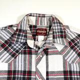 Vintage 80's Wrangler Pearl Snap Western Flannel Button Down Shirt