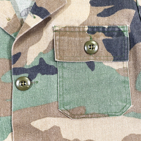 Men Woodland Camo Shirt . Men's 80s Camouflage Camo Army Jacket