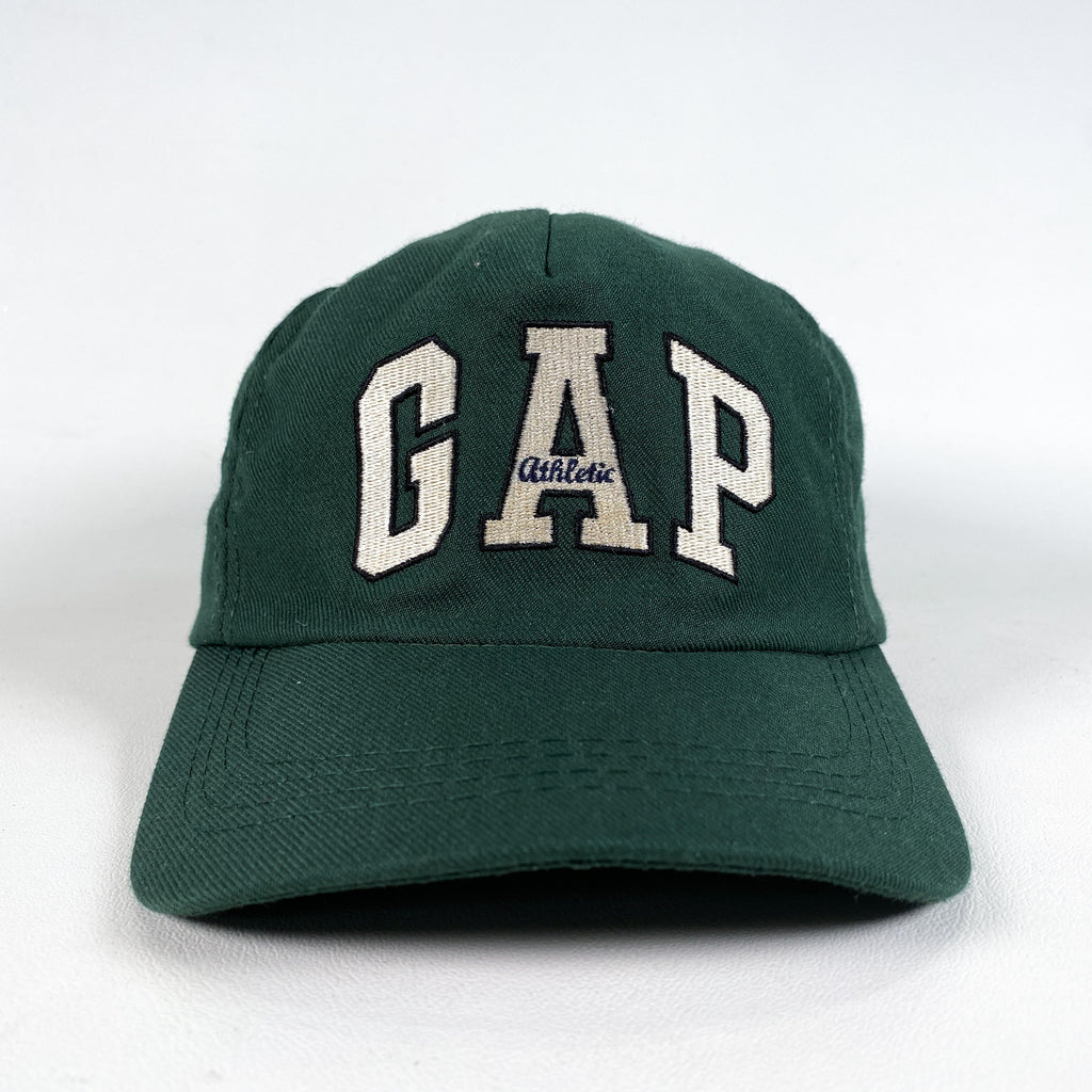 Vintage 90's Gap Athletics Green Made in USA Snapback Hat 