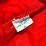 Vintage 80's adidas Red Swishy Zippered Nylon Track Pants