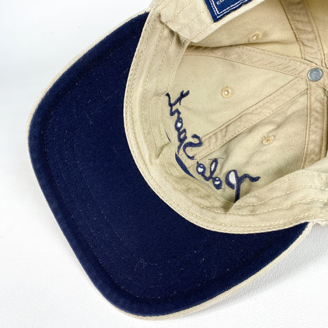 Vintage 90's Polo Sport RL-67 Beige Tan Strapback Hat