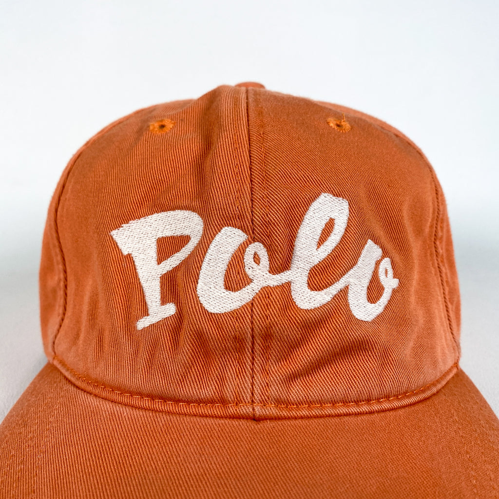 Vintage 90's Polo Sport Ralph Lauren Orange PRL Script Strapback