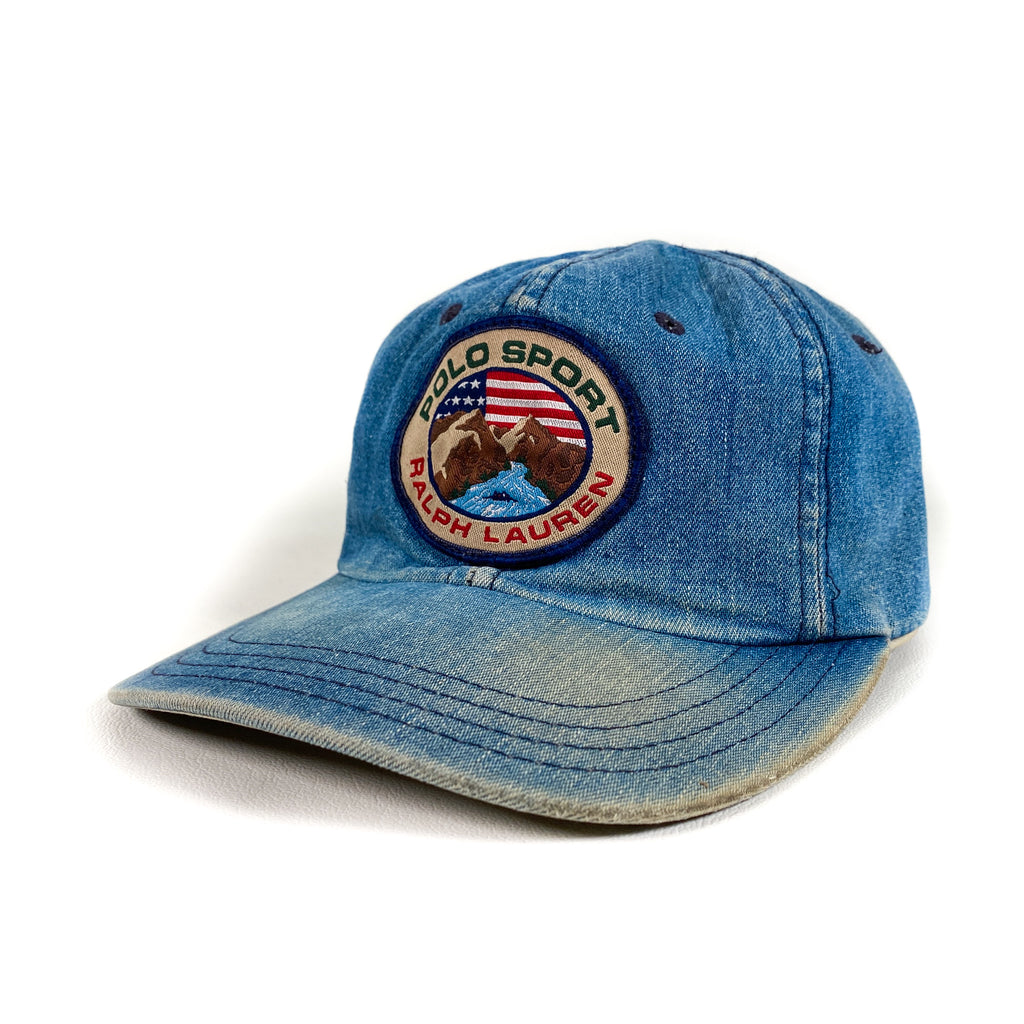 septiembre relé morir Vintage 90's Polo Sport Ralph Lauren Denim Made in USA Size Large Hat –  CobbleStore Vintage