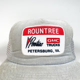 Vintage 80's Pontiac Rountree GMC Trucks Petersburg Corduroy Trucker Hat
