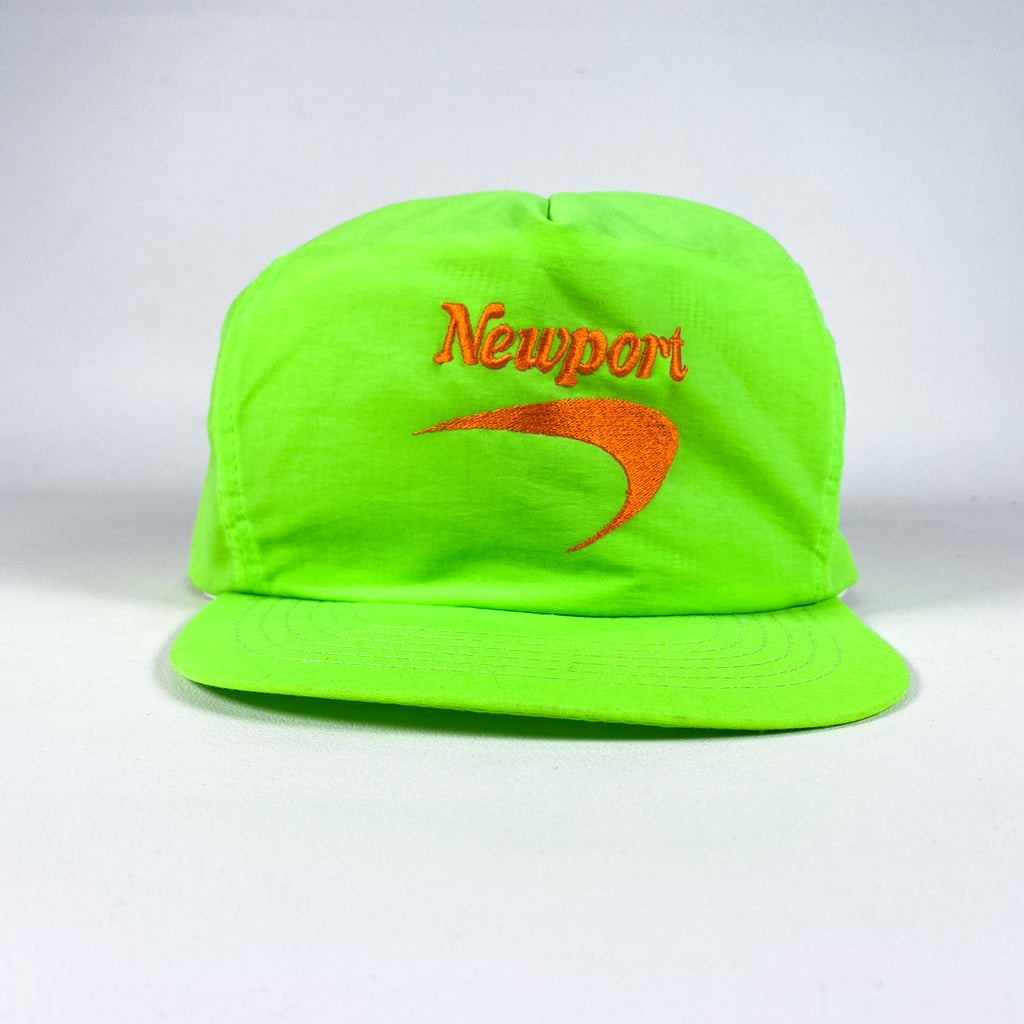 Vintage 90's Newport Cigarettes Tobacco Neon Green Snapback Hat