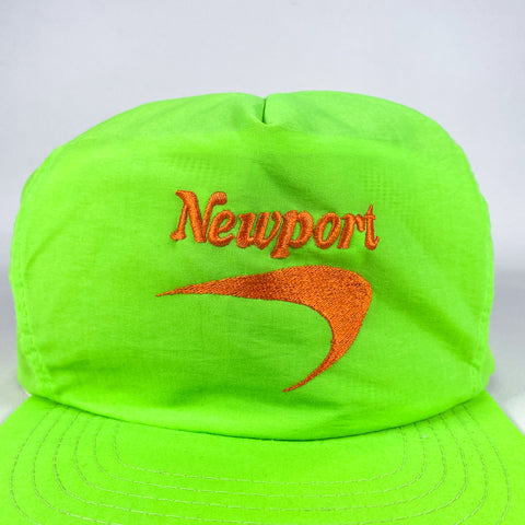 Vintage 90's Newport Cigarettes Tobacco Neon Green Snapback Hat