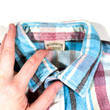 Vintage 90's Five Brother Pink Blue Heavy Flannel Shirt
