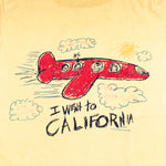Vintage 1985 I Went to California Souvenir Airplane T-Shirt