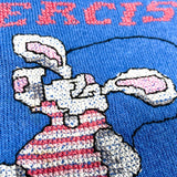 Vintage 80's Excercise for Fun Bunny Rabbit Workout Crewneck Sweatshirt