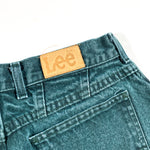 Vintage 80's Lee Women's Forest Green Denim High Waisted Jeans