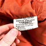 Vintage 70's Samoset Feather Down Filled Orange Brown Puffer Vest