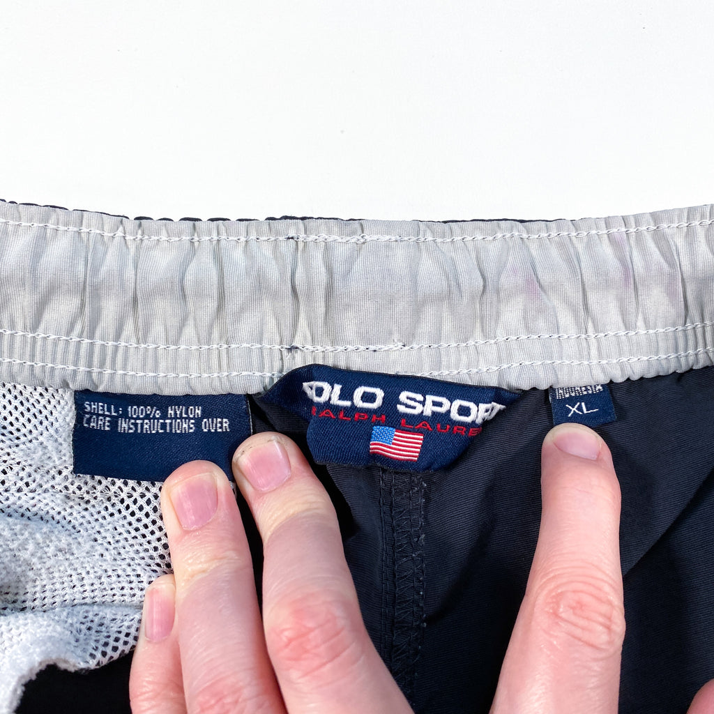 Vintage 90's Polo Sport Ralph Lauren Dark Navy Blue Swim Trunk