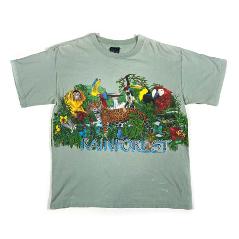 Vintage 1991 Rainforest Habitat Wrap T-Shirt