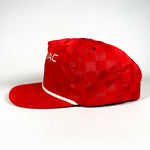 Vintage 90's Pontiac Red Checkerboard Made in USA Rope Hat