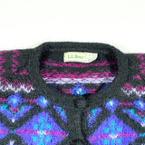 Vintage 80's LL Bean Nordic Mohair Cardigan Sweater
