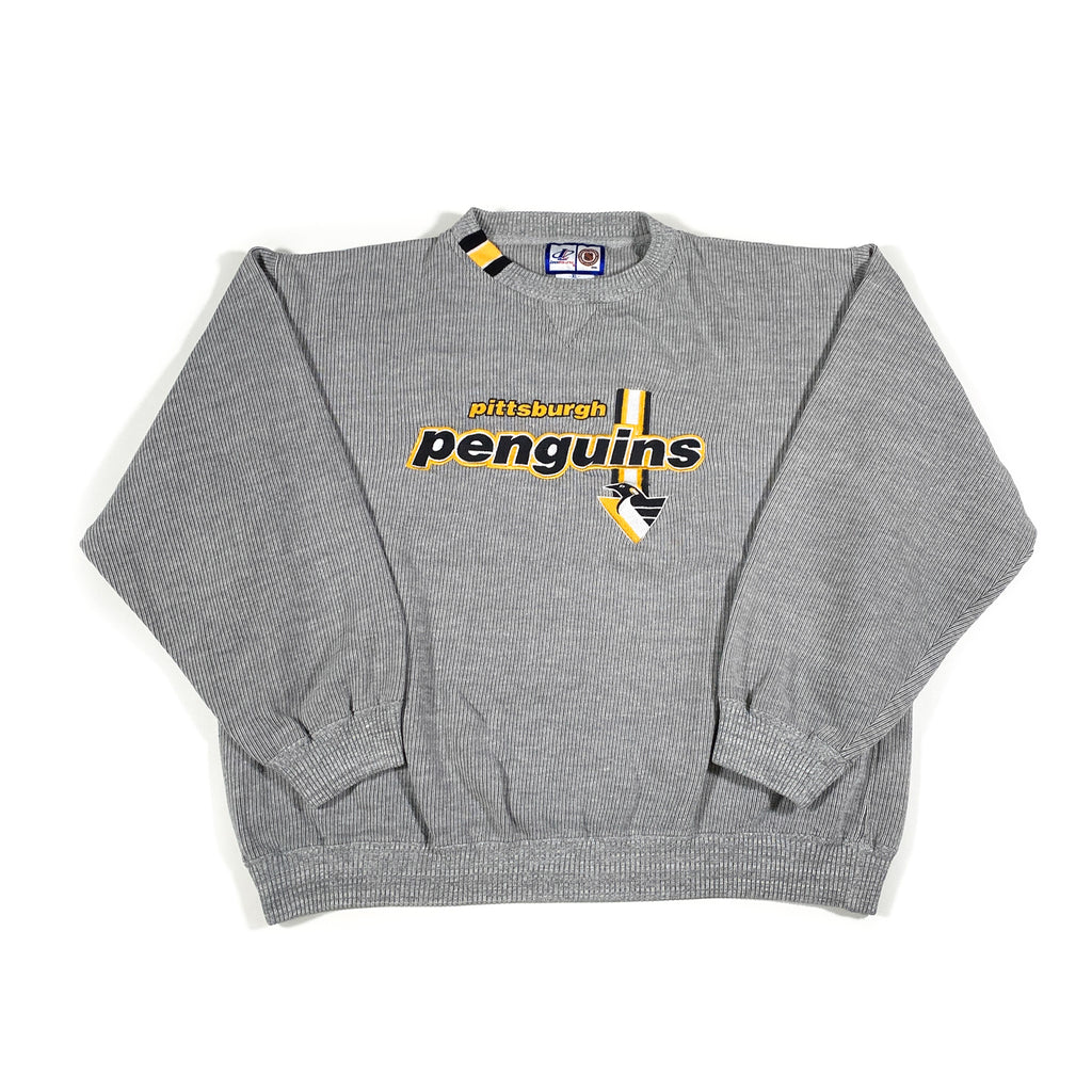Vintage 80s Pittsburgh Penguins Sweatshirt Crewneck NHL Grey 