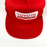 Vintage 80's Toyota Industrial Equipment Forklift Red Patch Trucker Hat