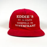 Vintage 80's Eddie's Restaurant Mansfield PA Corduroy Hat