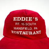 Vintage 80's Eddie's Restaurant Mansfield PA Corduroy Hat