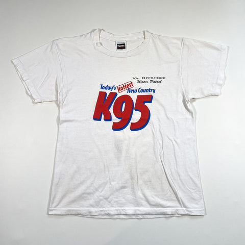 K95 CountryVintage 90's K95 Country Radio White Size Large T-Shirt