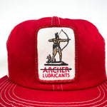 Vintage 90's Archer Lubricants Red K-Products Made in USA Trucker Hat