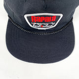 Vintage 90's Rapala Normark Fishing Lures Fisherman Black Rope Hat