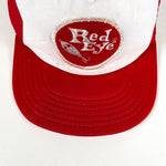 Vintage 80's Red Eye Fishing Lures Fisherman Red Patch Trucker Hat