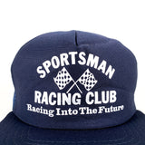 Vintage 80's Sportsman Racing Club Checkered Flag USA Made Trucker Hat