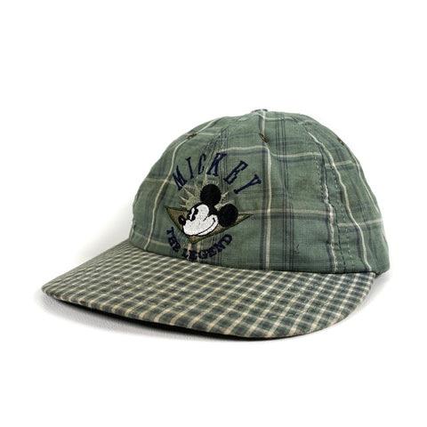 Vintage 90's Mickey Mouse Disney Goofy Hat Co Green Plaid Hat