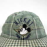 Vintage 90's Mickey Mouse Disney Goofy Hat Co Green Plaid Hat