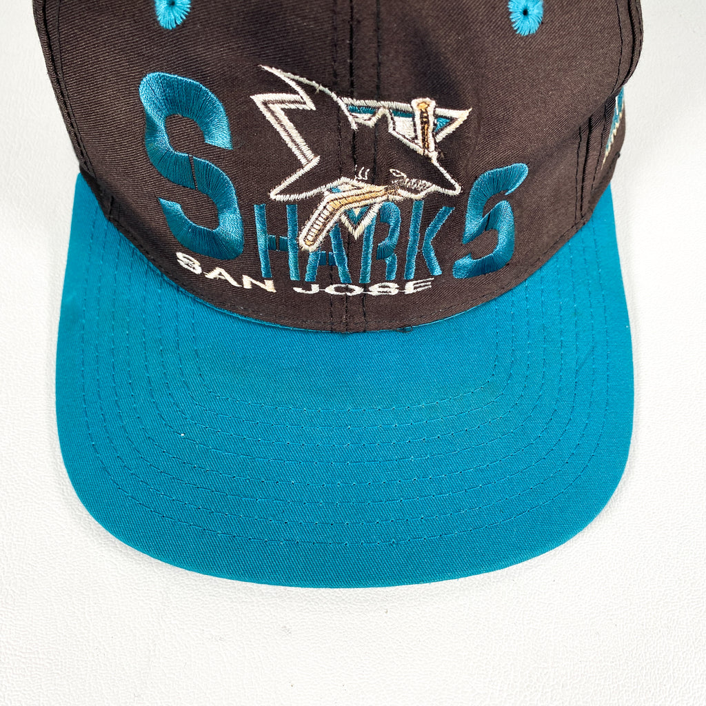 San Jose Sharks The Game Vintage 90's Snapback Cap Hat - NWT
