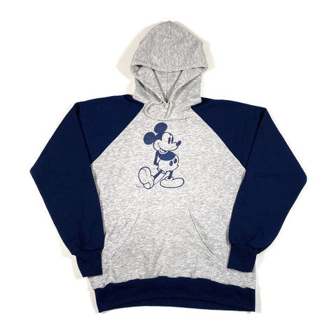 Vintage 80's Mickey Mouse Raglan Disney Hoodie Hooded Sweatshirt