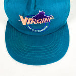 Vintage 90's The Old Dominion Virginia Teal Made in USA Snapback Hat