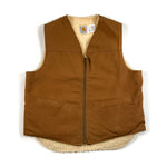 Vintage 1986 Carhartt Sherpa Pile Lined USA Made 6SV Canvas Vest