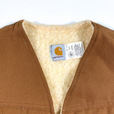 Vintage 1986 Carhartt Sherpa Pile Lined USA Made 6SV Canvas Vest