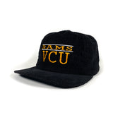 Vintage 80's VCU Rams Split Bar Corduroy Hat