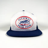 Vintage 80's Alcatraz Swim Team Federal Penitentiary Prison Trucker Hat